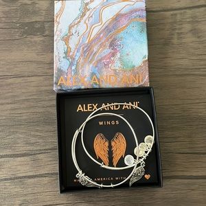 Alex and Ani silver wings bangles